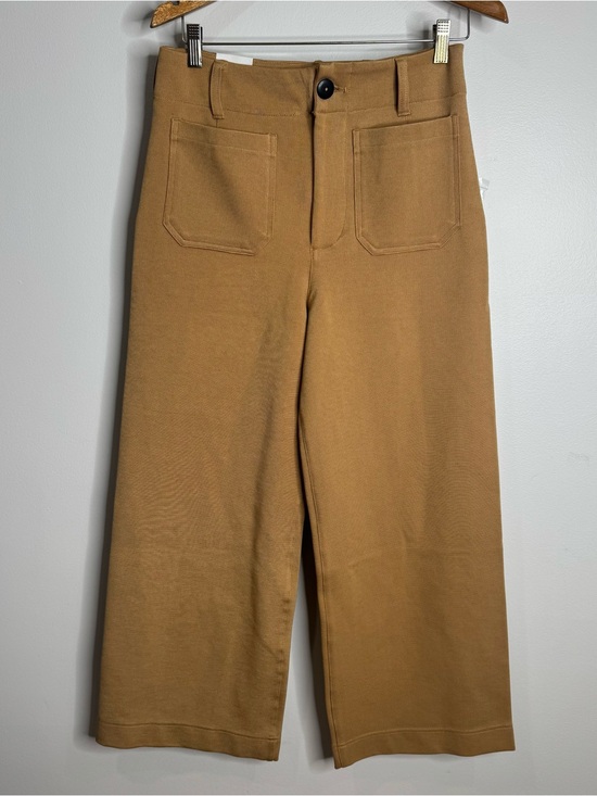 Anthropologie Pants - NWT Maeve Anthropologie Colette Knit Wide Leg Crop Pant Tan Neutral Size 29